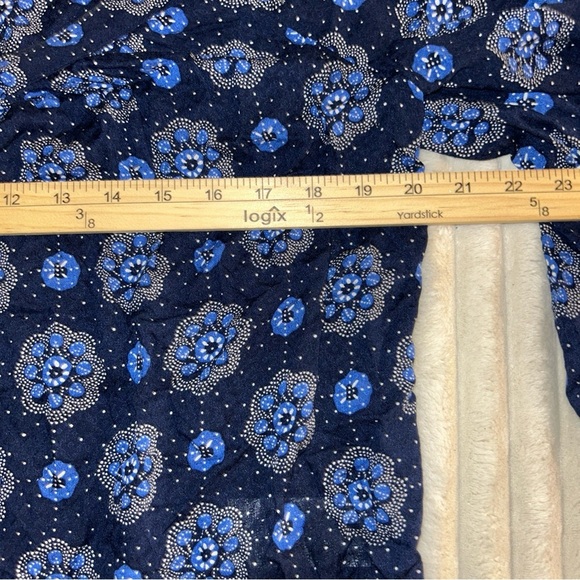Floral Blue Women's Top Maeve Anthropologie Size 8 - Picture 12 of 12